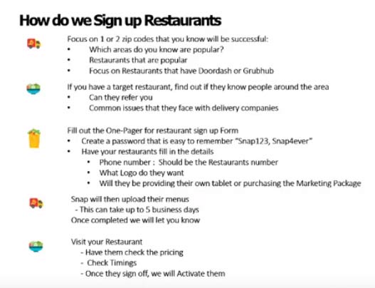 Snap Delivered Signup Restaurants